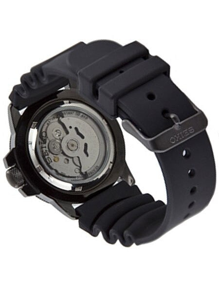 Seiko Sports 5 Automatic Watch with Yellow Dial, Black PVD Case #SNZG87K1