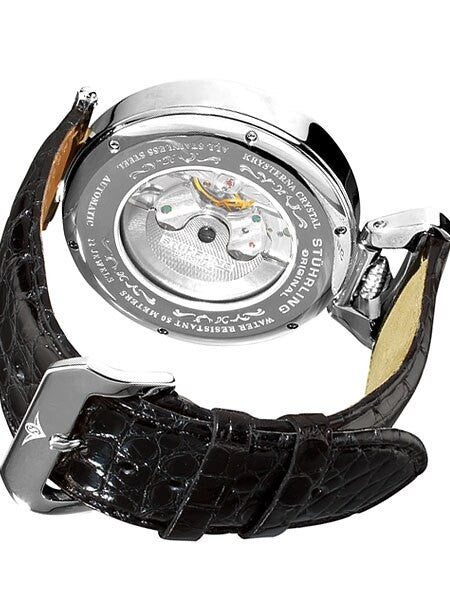 Stuhrling Emperor Grand Automatic Dual Time Watch with Diamond Hour Markers #127A2.33152