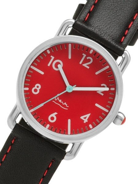 Projects 30mm Ladies Red Witherspoon Quartz Watch with Leather Strap #9106R