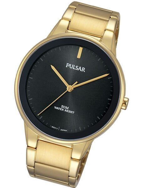 Pulsar Black Dial Quartz Watch with Matching Bracelet #PG2046