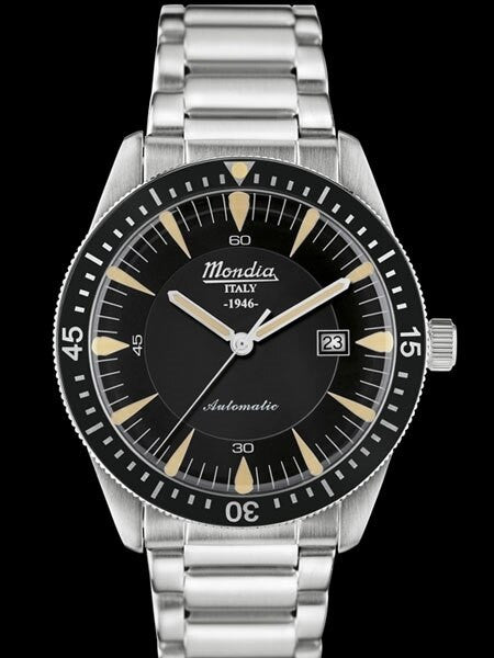 Mondia 1946 Automatic Watch with Black Dial #MI760SS-01BK-BM