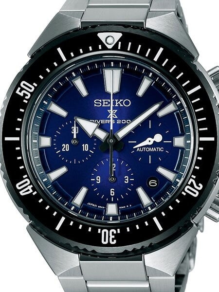 Seiko Prospex Trans Ocean Automatic Dive Chronograph with Blue Dial and Sapphire Crystal #SBEC003