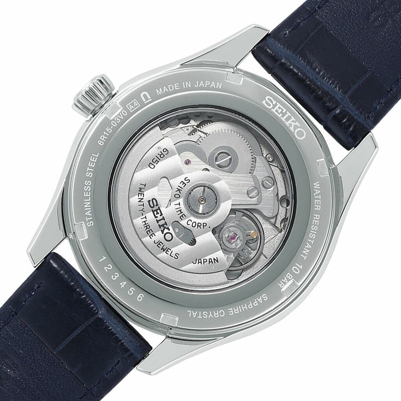Seiko Presage Automatic Dress Watch with Blue Enamel Dial, AR Sapphire Crystal  #SARX053