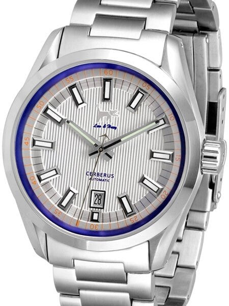 Lew and Huey Sporty Cerberus Automatic Dress Watch with 42mm SS Case  #Cerberus_white
