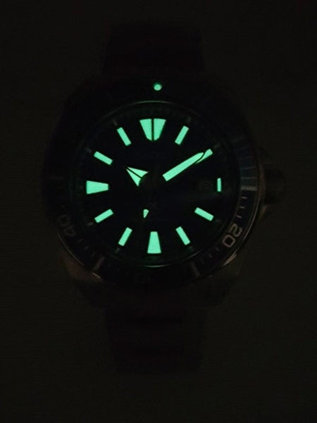 Seiko Samurai Prospex Automatic Dive Watch with Black Dial and Stainless Steel Bracelet #SRPB51