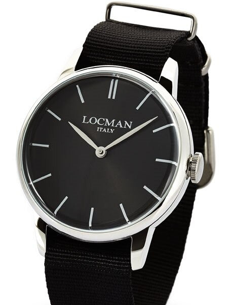 Locman 1960's Collection Sporty Quartz Dress Watch with 41mm Case #0251V01-00BKNKNK