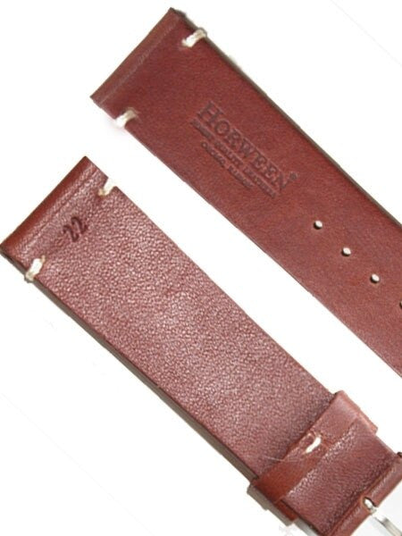 Horween Vintage Style Cognac Calfskin Leather with Matching Lining and Hand-Stitching #INS-HOR14