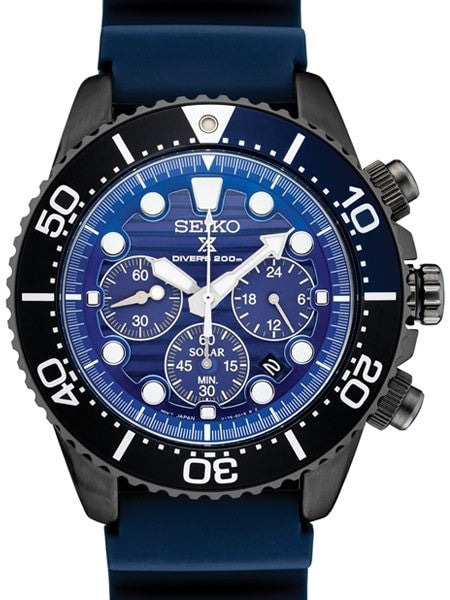Seiko Special Edition, Save the Ocean Prospex Solar Quartz Chronograph #SSC701
