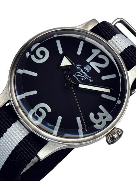 Aeromatic 1912 Retro Styled Quartz Watch with Military-Style Nylon Strap #A1365SW