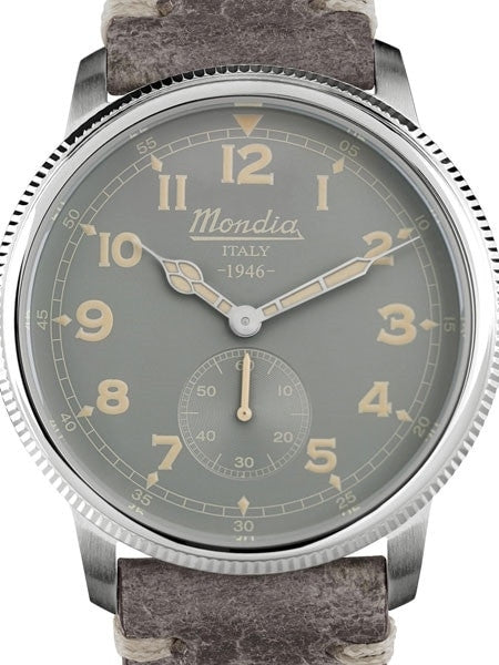 Mondia 1946 Quartz Watch with Coin-Edge Bezel #MI755SS-01GY-CP
