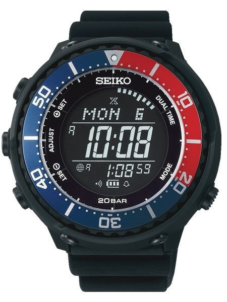 SEIKO PROSPEX SBEP003 フィールドマスター　ソーラー　ペプシ Seiko Prospex Fieldmaster Solar Digital Watch with a 49.5mm Case