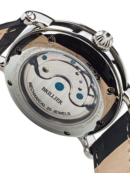 Brillier GMT Dual-Time Watch with 38mm Case Size and Onion Crown #BR-03