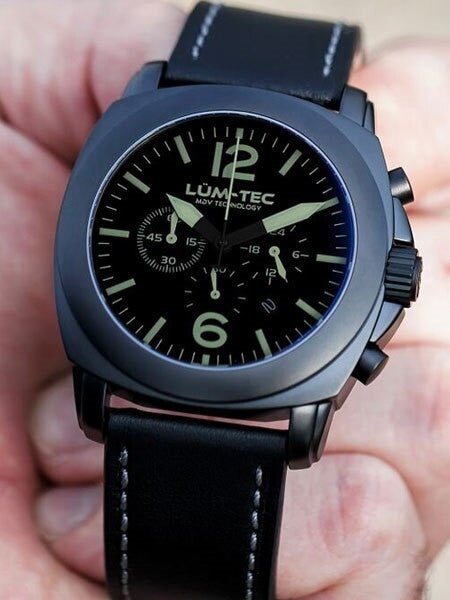 Lum-Tec 44mm M72 Chronograph Watch with Anti-Relfective Sapphire Crystal #M72