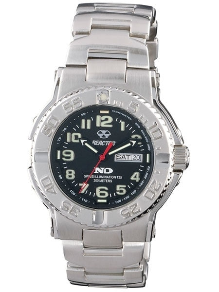 Reactor Trident 200 Meter Dive Watch with Never Dark Illumination and SS Case #59001