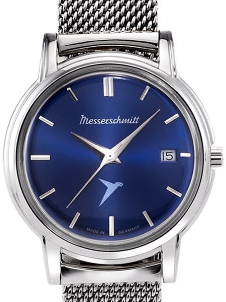 Scratch and Dent - Messerschmitt Radiant Blue Dial Special Edition Quartz Dress Watch #KR200-BMil