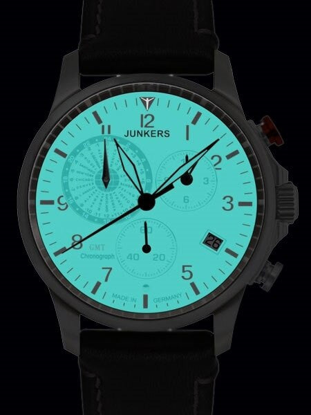 Junkers World Timer Chronograph with a Fully Luminous Dial and 42mm Case  #6892-5