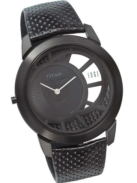 Titan Edge Dress Watch with Black PVD Titanium Case, Precision Quartz Movement and Sapphire Crystal #1576NL02