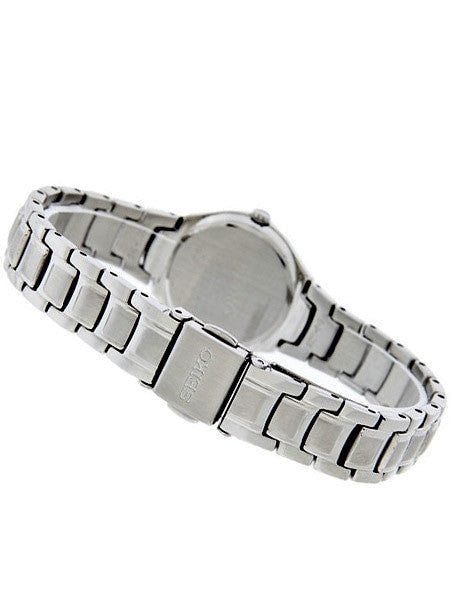 Seiko Women's Quartz Dress Watch with Silver Dial, Silver Hands and Markers #SXDA33