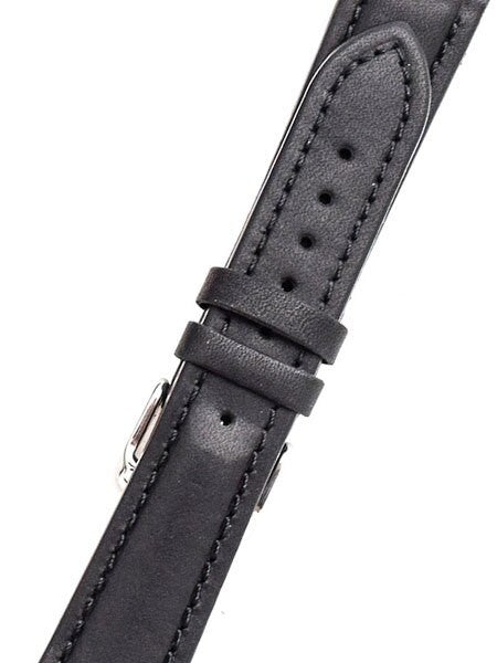 Calfskin Black Leather Strap with Heavy Padding #RB6-38330