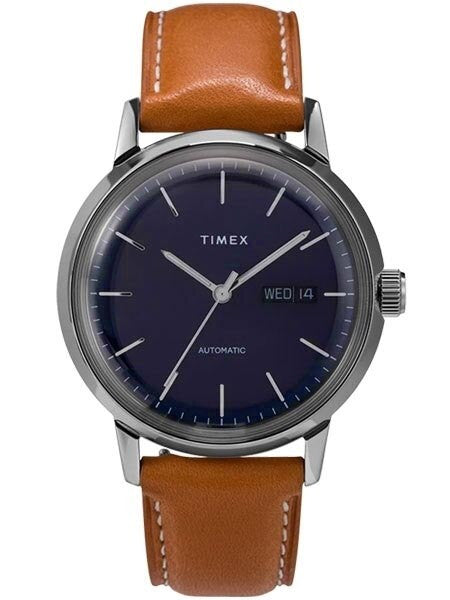 Timex 40mm Marlin 21-Jewel Automatic Watch with Stainless Steel Case and Dark Blue Dial #TW2U38400ZV