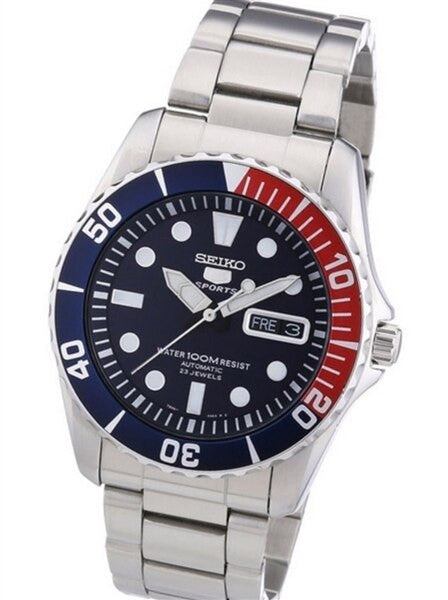 Scratch and Dent - Seiko 42mm Sports 5, 23-Jewel Automatic Watch with Day and Date Window #SNZF15K1 1