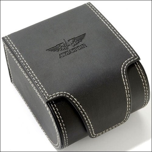Aviator 45mm Mechanical, Hand Wind Black PVD Watch with SuperLuminova Hands and Markers #6974645B