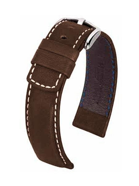 Hirsch Mariner Water Resistant Brown Leather Watch Strap #145021-10