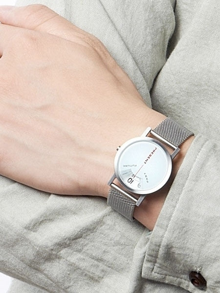 Projects 40mm Past, Present and Future Quartz Watch with Mesh Band  #7214GM-40