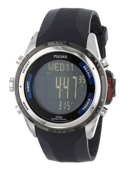 Pulsar Digital Tech Meter Watch with Altimeter, Barometer, and Thermometer functions #PS7001