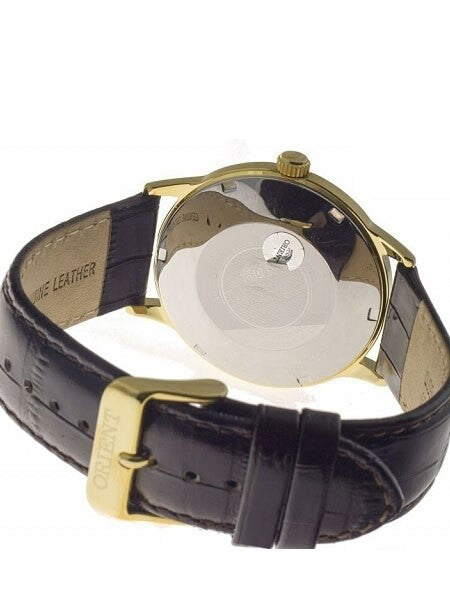 Orient Automatic Dress Watch with White Dial, Gold tone Case #ER24003W