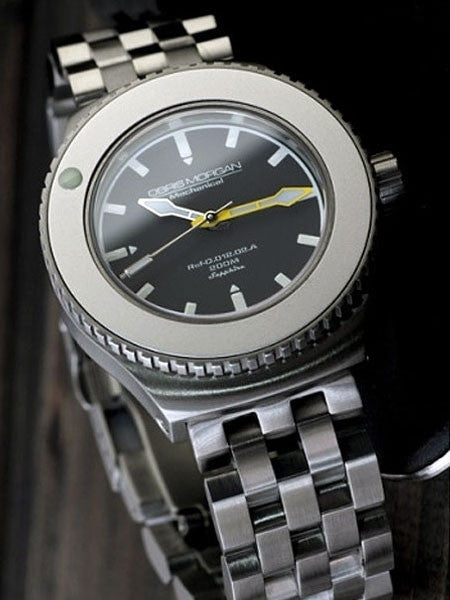 Obris Morgan Nevon Automatic Grey Dial Dive Watch with Robust Bracelet #NEVON-BBGY