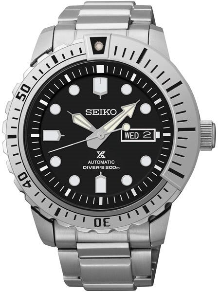 Seiko Prospex Black Dial Mohawk with Seiko 4R36, 24-Jewel Automatic Movement #SRP585