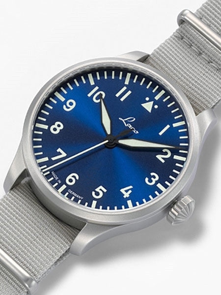 Laco 42mm Augsburg Blaue Stunde Automatic Pilot Watch with Sapphire Crystal #862100