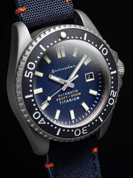 Spinnaker Tesei Titanium Automatic 200 Meter Dive Watch With Blue Dial SP-5061-02