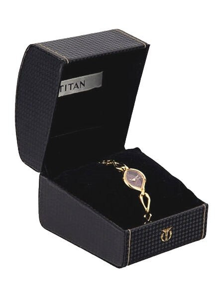 Titan Ladies Raga Jewelry Inspired Gold-Tone Quartz Watch with Bracelet #2455YM02