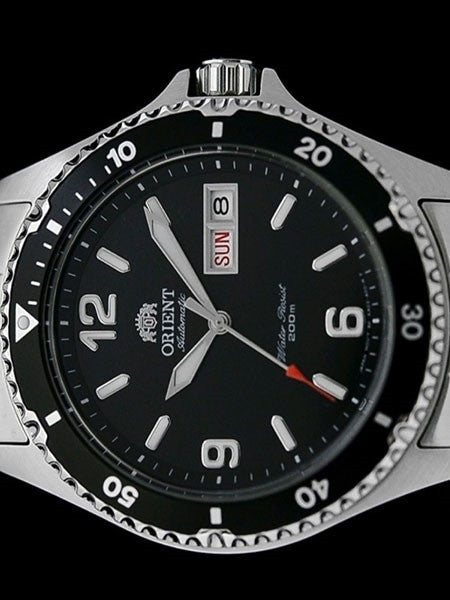 Orient II Black Dial Automatic Dive Watch with SS Bracelet #AA02001B