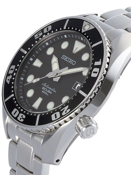 Seiko Sumo Prospex Automatic Dive Watch with Black Dial and Stainless Steel Bracelet #SBDC001