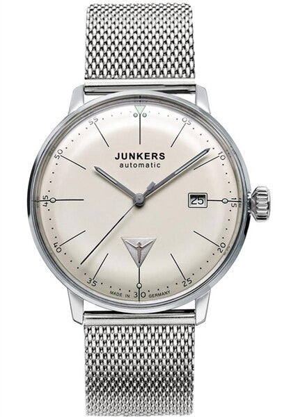 Junkers Bauhaus Swiss Automatic Watch with Domed Hesalite Crystal #6050M-5