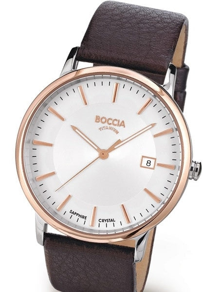 Boccia Mens Quartz Watch with 40mm Titanium Case and a Sapphire Crystal #3557-04