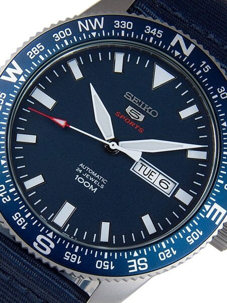 Seiko 5 Sports 24-Jewel, Automatic with Rotating Compass Bezel #SRP665K1