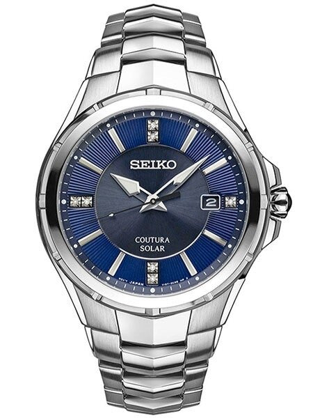 Seiko Coutura Solar Powered Watch with Sapphire Crystal, Diamond Accents #SNE443