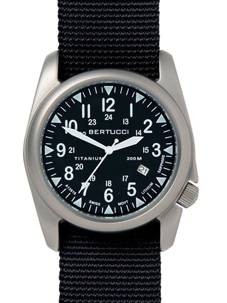 Bertucci A-4T Super Yankee Titanium Watch with Black Nylon Strap #13477