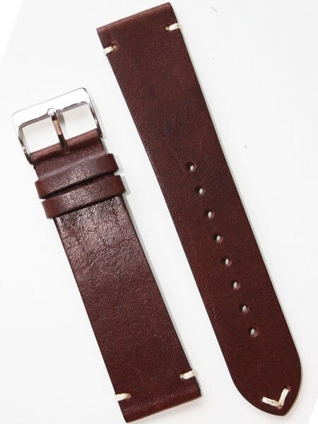 Horween Vintage Style Brown Calfskin Leather with Matching Lining and Hand-Stitching #INS-HOR02