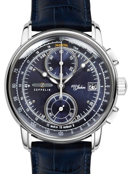 Graf Zeppelin Two-Eye Quartz Chronograph Watch with 60-Minute Stopwatch #8670-3