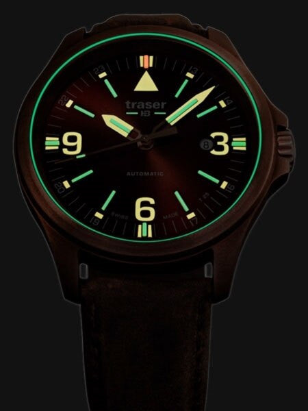 Traser P67 Officer Pro Swiss Automatic Watch with a Vintage Bronze Case, AR Sapphire Crystal #108073
