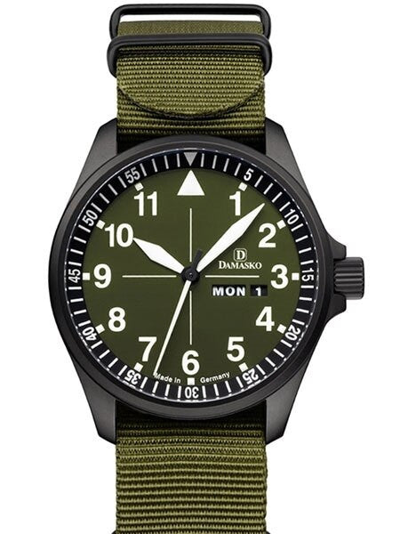 Damasko Swiss ETA Automatic with a 42mm Black Ion Case, Green Dial #DH3.0Black