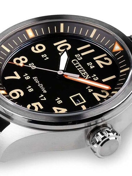 Citizen Military Watch Eco-Drive Black Dial with Black Nylon Strap #AW5000-24E
