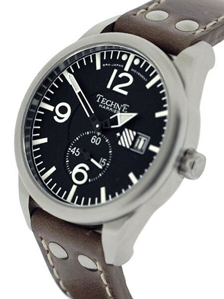 Techne 41mm Harrier Aviator Quartz Watch with Anti-Reflective Sapphire Crystal  #375.042