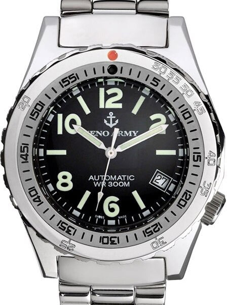 Zeno Army Dive Watch with Black Dial and Swiss ETA Automatic Movement #465N-A1M