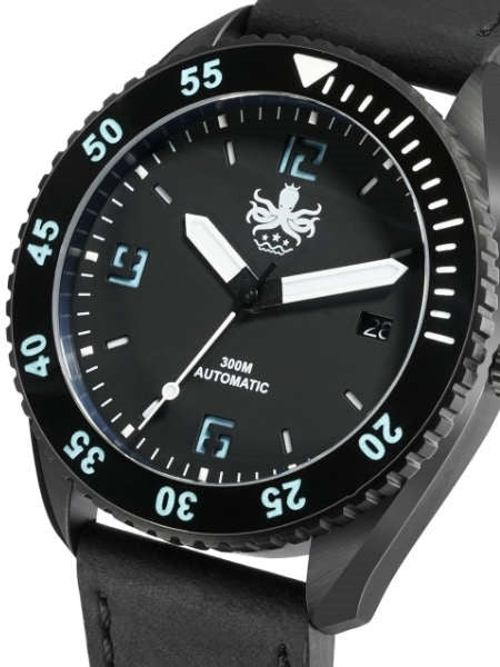 PHOIBOS Reef Master DLC 300-Meter Automatic Dive Watch with Double Dome AR Sapphire Crystal #PY015C